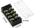 MILAPEAK Terminal Blocks - 12pcs (6 Sets) 4 Positions Dual Row 600V 25A Screw Terminal Strip Blocks with Cover