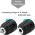 Mesee 0.8-10mm Keyless Drill Chuck Adapter, 3/8-24UNF Mount Thread Impact Chuck Converter with 1/4 Inch Hex Shank