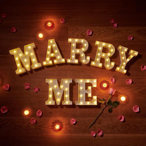 anso 22cm LED Alphabet Letter & Number Light Sign Decorations Lamp for Home Birthday Party Event Night Lights (I)