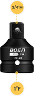 BOEN 1"F to 3/4"M Impact Socket Adapter, Cr-Mo Steel,Socket Adapter Set for Impact Driver Conversions
