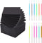 Black Sticky Notes (16 Pack), 3 x 3 Inches with Gel Pens for Black Paper (12 pens), Suitable for Families, Schools,
