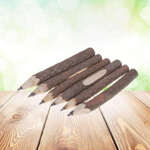 NUOBESTY 30 pcs Natural Retro Twig Pencils, Wood Branch Pencil Supplies, Rustic Tree Branch Office Gifts
