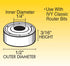 IVY Classic 10965 Chrome Steel Ball Bearings, 1/2" x 1/4" x 3/16" Thickness, 1/Hang Box