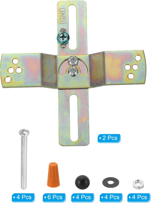 2set 180 PATIKIL Light Fixture Mounting Bracket, Ceiling Wall Light Crossbar Rotation Universal Lamp Fixture