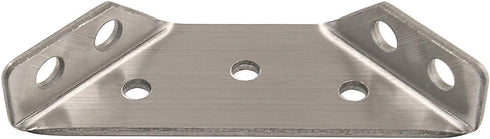 Trapeziform Angle Brackets - Stainless Steel Angle Corner Braces for Desk Edge, Box, Wood Beam, Pack of 10