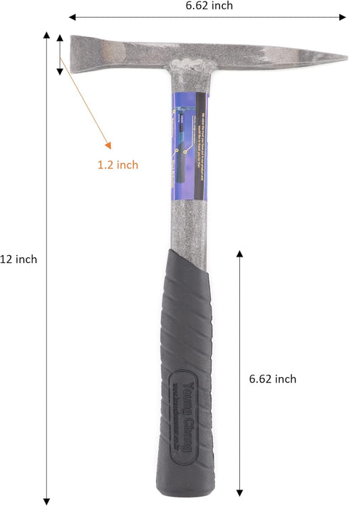 CHOWEL BHS-W330 Welding Chipping Hammer, Slag Removal Tool with Shock Reduction Grip, Lightweight 13oz