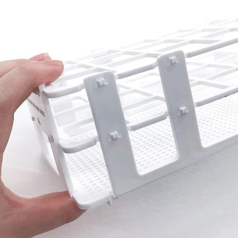 Plastic Test Tube Rack 2 Pack, 21 Holes Lab Holder for 30mm and Below Test Tubes, Detachable