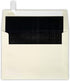 LUXPaper A7 Foil Lined Invitation Envelopes | 5 1/4" x 7 1/4" | Natural w/Black LUX Lining | 70lb. Text | 50 Qty
