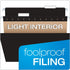 Pendaflex Letter Size File Folders, 50 Pack, 11 Point Black Paper Stock, Adjustable Tabs for Filing Cabinet