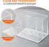 Clear Acrylic Pencil Holder for Desk, 3 Compartment Marker Organizer for Home, Office, Classroom, Bathroom