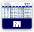 RN Badge Buddy Horizontal with Height & Weight Conversion Charts in Navy Blue