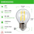 Bitlitshine 6-Pack G45 E26 Bulbs 60Watt 2700K 550Lumens, 6W G16.5 Bulbs, Non-Dimmable, LED Small Globe Equivalent, Warm