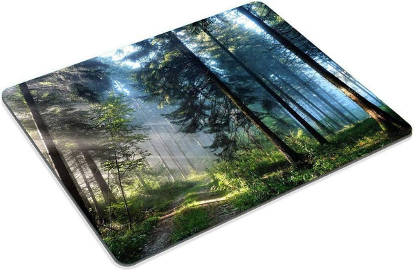 Smooffly Custom Gaming Mouse Pad, Nature Misty, Non-Slip Rubber Rectangle 9.5 X 7.9 Inch (240mmX200mmX3mm)