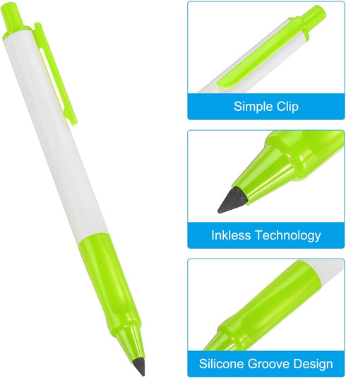 PATIKIL Inkless Pencil, 12 Pack Eternal Pencil, Replaceable Nib Magic Pencils for Writing and Drawing