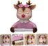 WOONEKY Wall-Mounted Pink Toilet Paper Holder Tissue Storage Rack Cute Deer Design Bathroom Roll Paper Rack