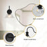 MKonpeny 1 Pack Bathroom Wall Sconce, Black Wall Lamp with Pressed Patterned Glass Lampshade, Farmhouse Wall Light