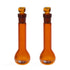10ML Volumetric Measuring Flask Set NS10/13 Glass Stopper, Amber, Graduated, ASTM Class A Borosilicate Glass for