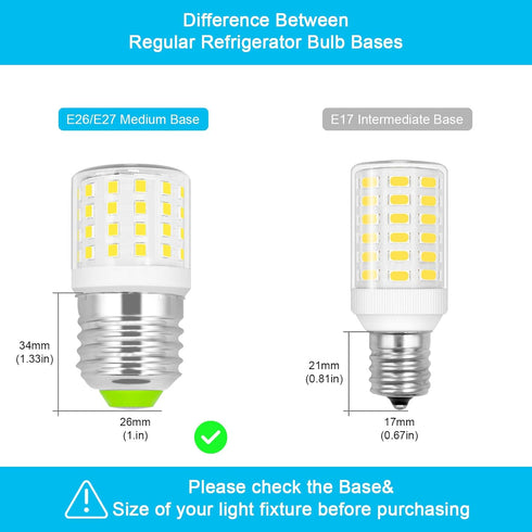 KEI D34L Refrigerator Bulb Replacement AC100-265V 3.5W Refrigerator Bulb Frigidaire Daylight White 600LM 4W Equivalent 40W Refrigerator Light Bulb Fridge Light Bulb Appliance Lighting,1-Pack by BROLSKUN