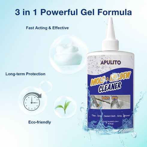 Countertop 10 Oz (Pack 2) APULITO Household cleaner Gel for Bathroom Shower Kitchen Tile Sink Fl