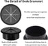 Desk Grommet 2 Inch 2PCS Flexible Desk Hole Cover for Cables, Desktop Equipment Wiring Management Cord Hole Cover for