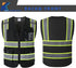 High Visibility Safety Vest for Men Women, 9 Pockets Zipper Front Reflective Mesh Work Vest, Meets ANSI/ISEA Standards