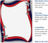 Spangled Stars Patriotic Letter Papers, Set of 25 American Flag Stationery, 8 1/2" x 11"