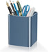Square Metal Pen Holder, Desktop Pencil Cup for Stationery Organization, Office Desktop Accessories (Blue)
