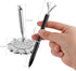 Hollow Round Pen Holder Signing Pen Set, Big Diamond Crystal Pen for Wedding, Graduation Office (Black Ink)