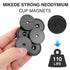 MIKEDE 110LB Strong Magnets, Heavy Duty Black Neodymium Cup Magnets with Countersunk Hole, 10 Pack
