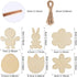 Cakina 6pc Chandelier Crystals Lamp Wooden Festival Pendant Easter Wooden Crafts Easter Egg Rabbit Party Decoration DIY