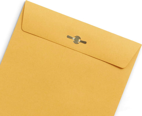 Blue Summit Supplies 100 6” x 9” Clasp Envelopes with Gummed Seal, Small Clasp Mailing Envelopes Made From 28lb Kraft Paper, For Smaller Items or Handling Cash, Bulk 100 Pack by Blue Summit Supplies
