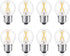 2W Globe LED Edison Bulbs, 25 Watts Equivalent, Warm White 2700K, Vintage A15/A50 E26 - 8 Pack