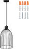 Black Decorative Birdcage Industrial Chandelier Modern Metal Cage Pendant Light Fixture, E26
