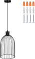Black Decorative Birdcage Industrial Chandelier Modern Metal Cage Pendant Light Fixture, E26