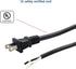 14 Gauge Replacement Power Cord, 2 Prong 6.46Ft Cable for Appliance, NEMA 1-15P 110V 115V 120V Pigtail