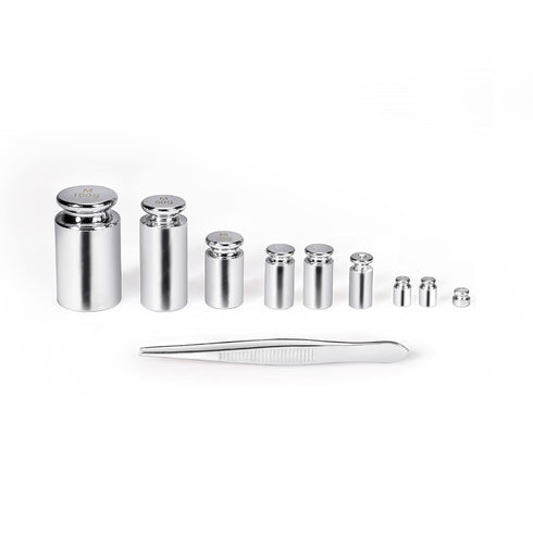 ACCT Calibration Weight, 1g 2g 5g 10g 20g 50g 100g Calibration Gram Scale Weight Set for Digital Scale Balance, small weights for crafts,1 Piece Calibration Weight Tweezers(Silver)