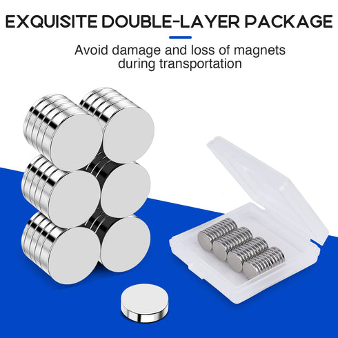 200Pcs Small Round Neodymium Disc Magnets, Tiny Rare Earth Magnets for Fridge, Crafts, Whiteboard, Kitchen Cabinet,
