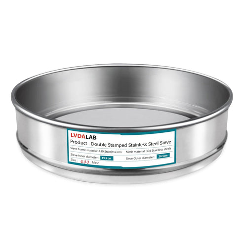 LVDALAB 304 Stainless Steel Mesh Lab Sieve, 400 Mesh (0.038mm) Aperture Test Sieve,