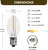 C7 0.6W 2700K Featuring Standard E12 LED Bulb Candelabra Base Replacement Night Light 6 Pack by YIMILITE