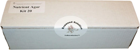 Nutrient Agar Kit, 20 Sterile Petri Dishes with Lids & 20 Sterile Cotton Swabs