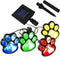 4 Solar Dog Animal Paw Print Lights, Garden Statue Lantern LED Path Light for Pathway Lawn Yard Outdoor Decorations