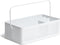 U Brands Modern Perforated Caddy, Desktop Organizer for Office Supplies, Metal, White, 1 Count