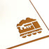 HLXFF3 Cute Star Retro Train 3D Pop Up Greeting Cards with Envelope, Gold Cover