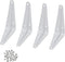 Wideskall Metal 5" x 6" inch Wall Corner Angle Shelving Shelf Brackets, White,