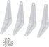 Wideskall Metal 5" x 6" inch Wall Corner Angle Shelving Shelf Brackets, White,