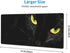 Cool Black Cat Gaming Mouse Pad XL, Large Non Slip Rubber Mousepad, Stitched Edges Mouse Pads, Long Extended Mouse Pad,31.5'' X 11.8'' by Wallacely