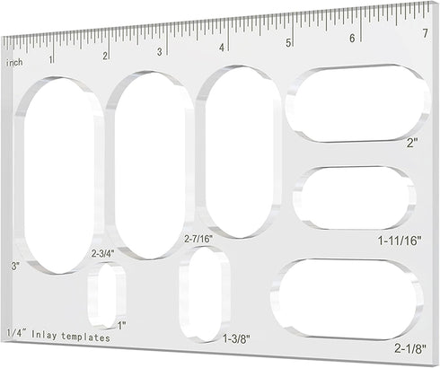ACCZIO Elliptic Inlay Router Jig Template Tool Oval Key Inlay Decorative Templates for