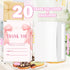 Zwsrplo 20 -09 Pink Bow Kids Birthday Party Thank You Cards Fill In the Blank, Thank You Cards for Kids Teen, Birthday
