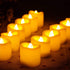 Battery Operated Flickering Flameless LED Votive Candles by Novelty Place (Pack of 24)