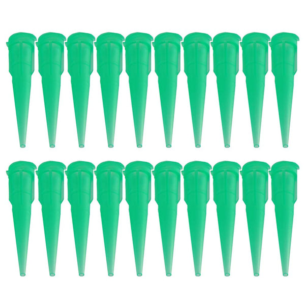 Industrial Blunt Plastic Tapered Tip Dispensing Fill Needle 18Ga Green, 100PCS
